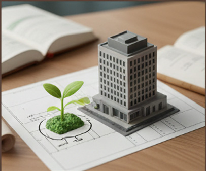 Sustainable building model with sprout